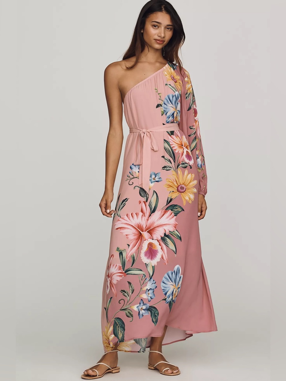 Anthropologie x FARM Rio One-Shoulder Maxi Dress — Size M — NWT
